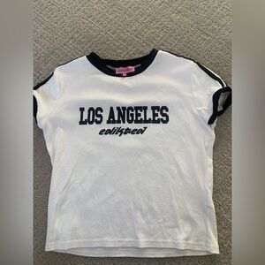 Edikted Los Angeles Racing Stripes Tee Size M